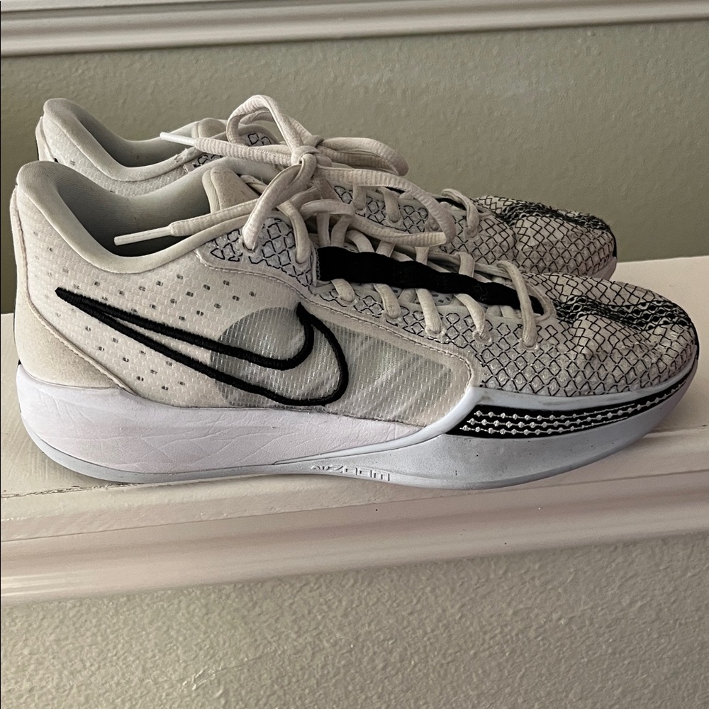 Nike White and Black Sabrina Basketball Shoes